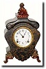 C.1895, Wm.L. Gilbert, Small marbelized iron clock in
