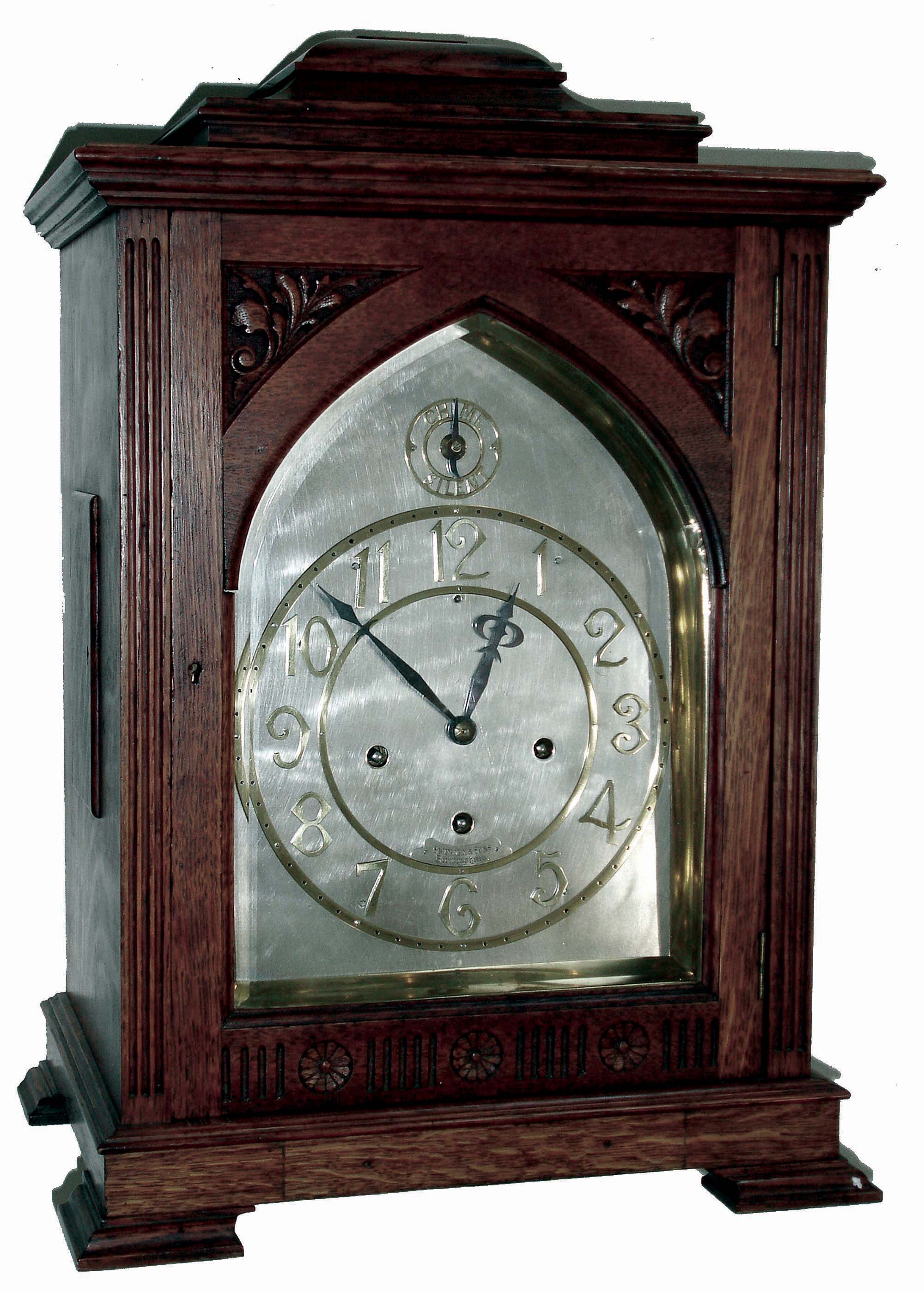 Lenzkirch, Germany, for "Swinden &amp; Sons, Birmingham", oak, 8 days, time and quarter striking bracket clock, serial # 1 million 241841, c1900 — Antique Clocks Price Guide