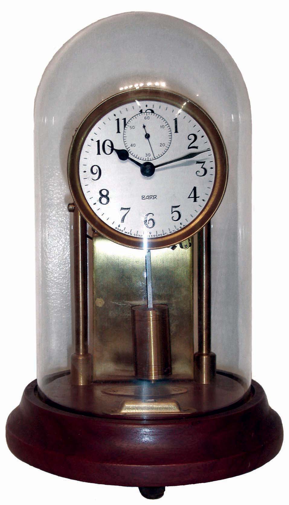 Clocks- 2 (Two): (1) Barr Mfg. Corp., Weedsport, NY, electric battery mantel clock, c1920; (2) Ansonia Clock Co., Ansonia, Conn., "Parisian", 8 days, time and strike mantel clock, c1875 — Antique Clocks Price Guide