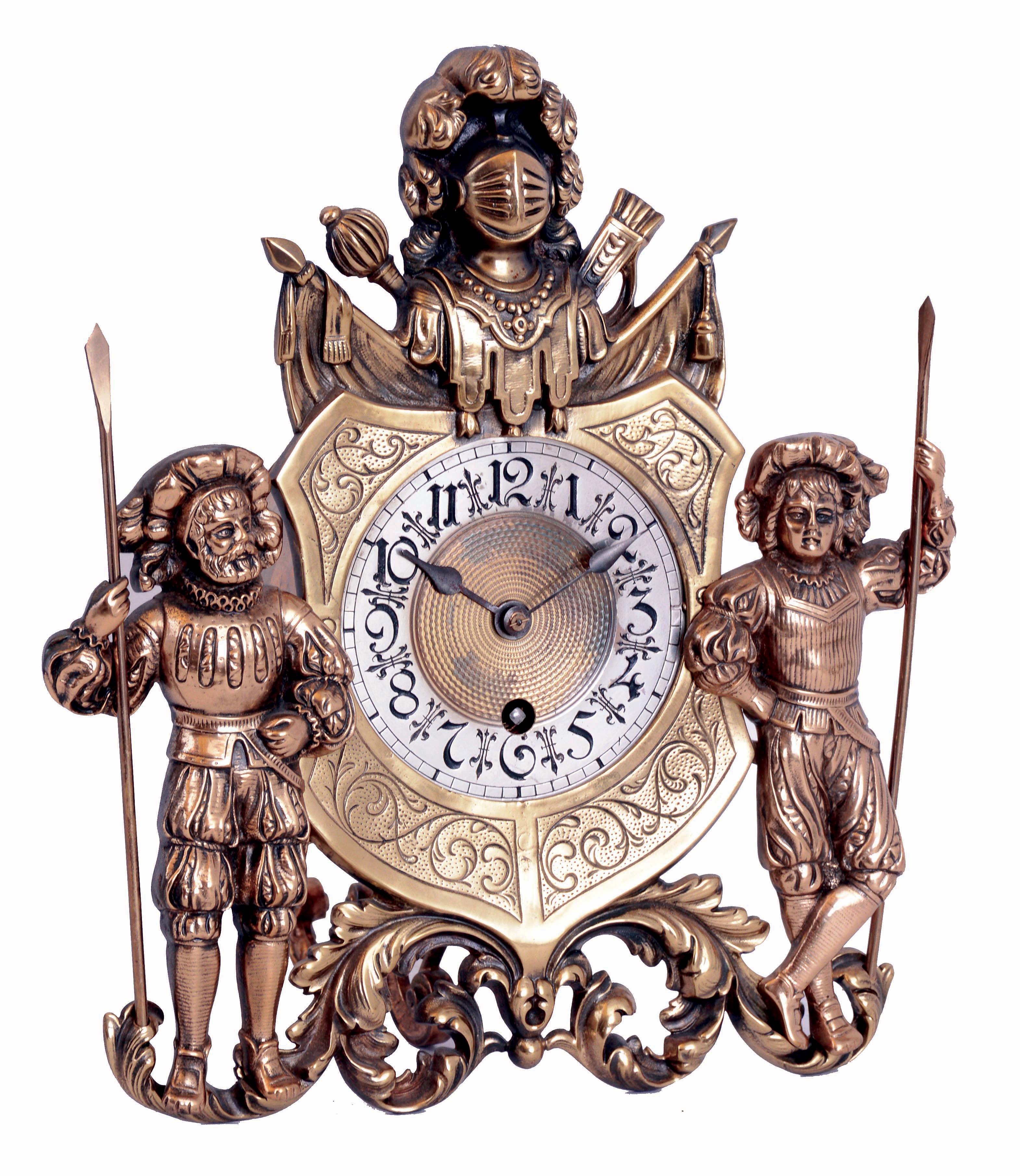 Lenzkirch, Germany, cast brass, 8 days, time only mantel clock, serial #613359, 1877 — Antique Clocks Price Guide