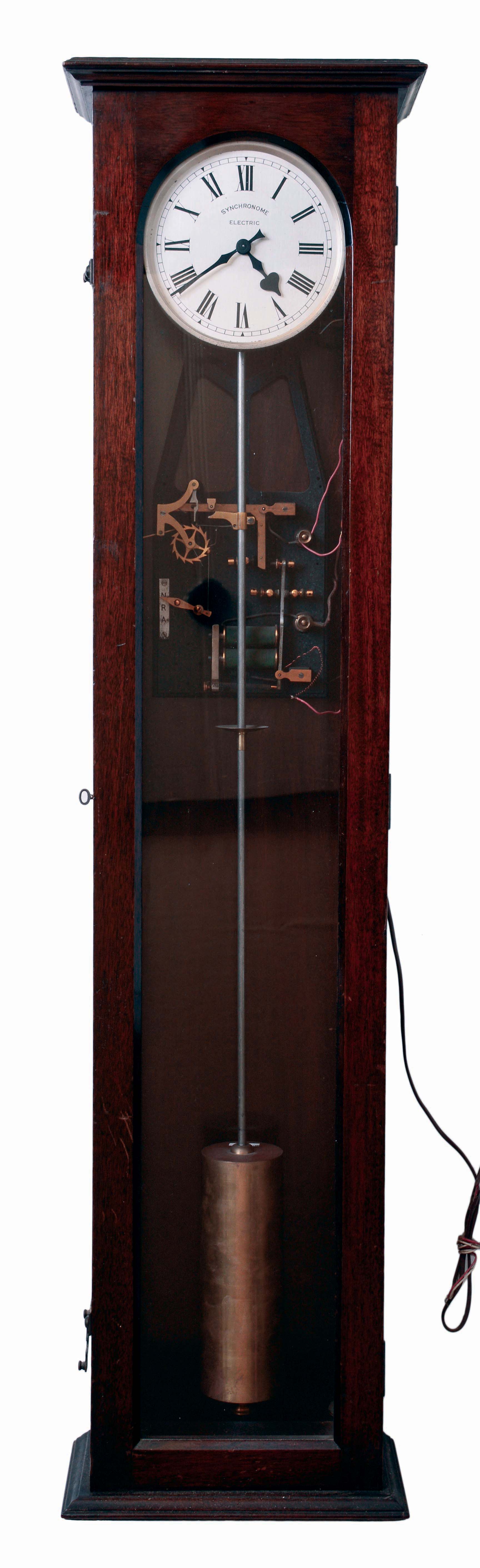 English, SYNCHRONOME, electro-magnetic impulsed precision regulator timepiece, c1925 — Antique Clocks Price Guide