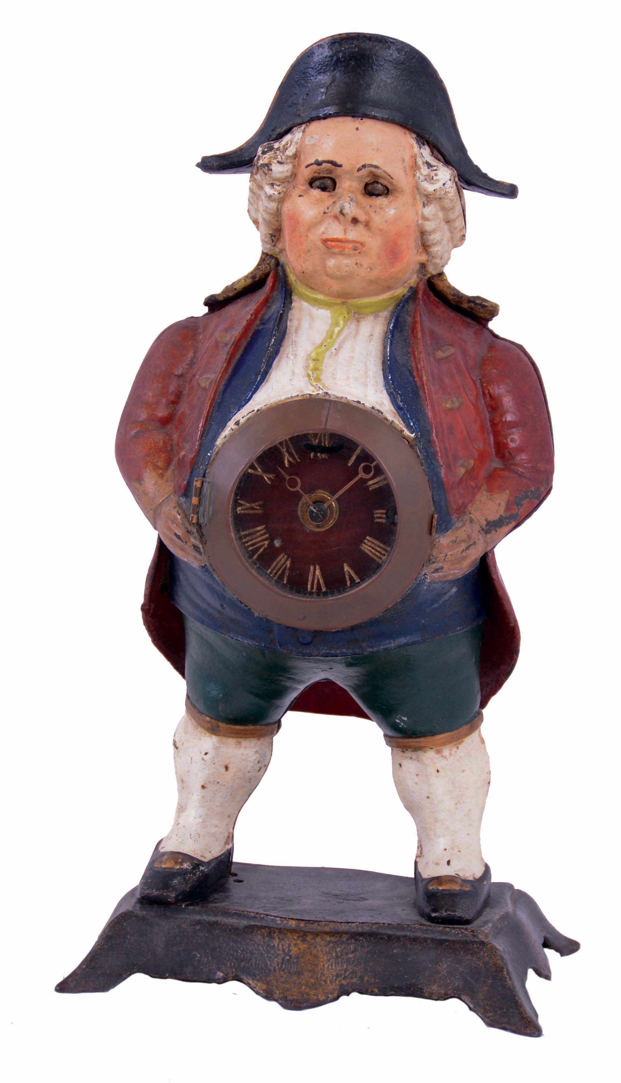 Bradley &amp; Hubbard, Meriden, Conn. "Continental' blinking eye cast iron clock, c1855. — Antique Clocks Price Guide