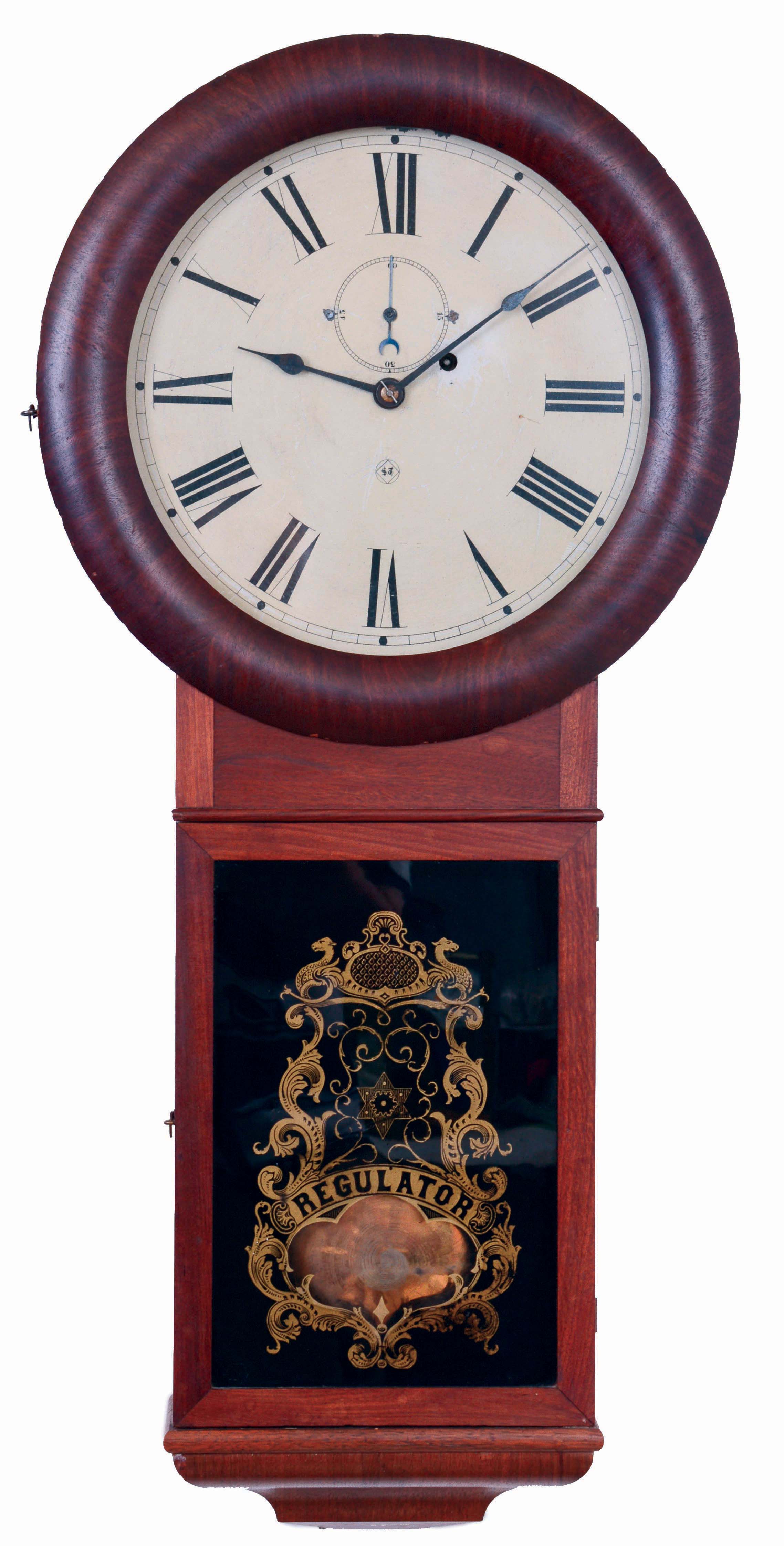 Seth Thomas Clock Co., Thomaston, Conn., "Regulator No. 2" in a mahogany case with a weight driven, 8 days timepiece movement, c1876. — Antique Clocks Price Guide
