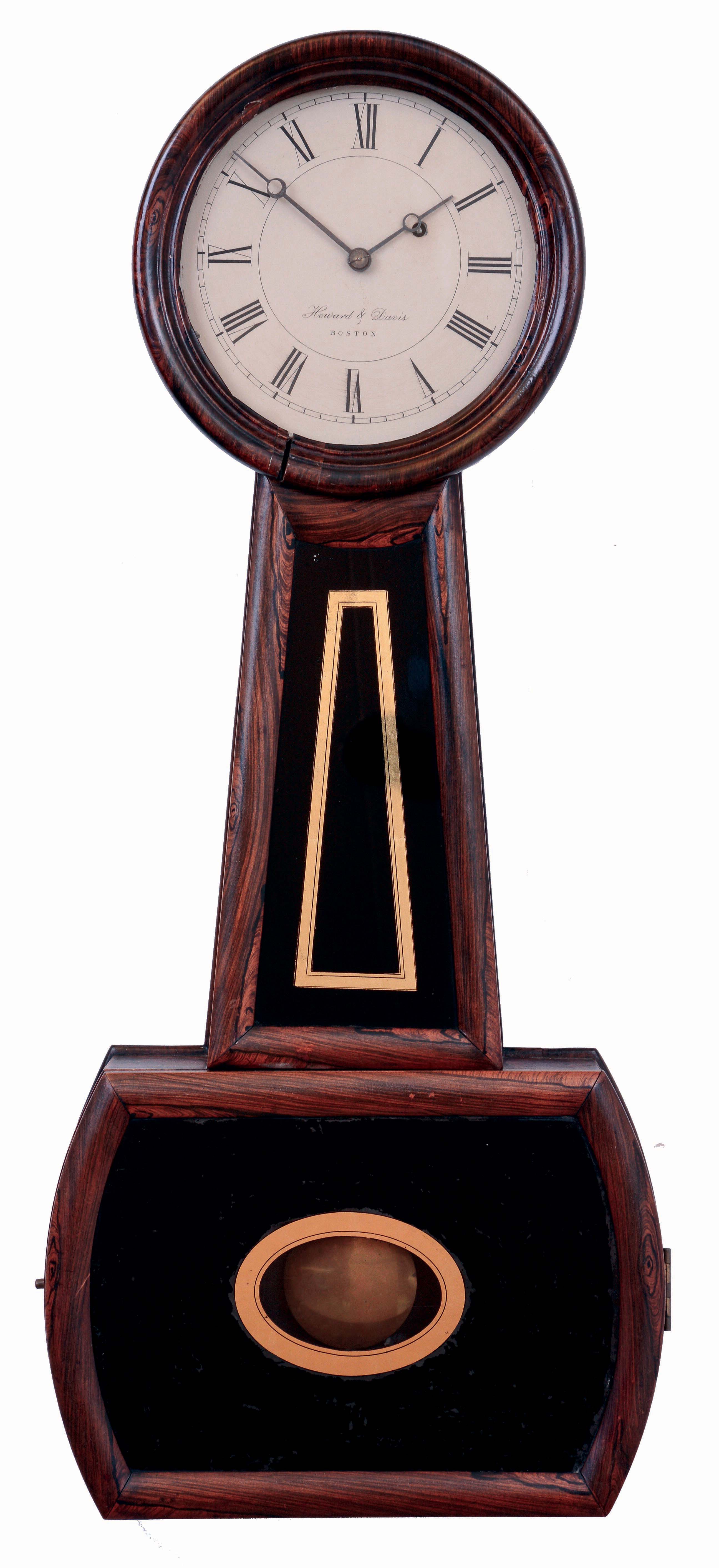 E. Howard &amp; Co., Boston, Mass., "No. 70", 8 days, weight driven brass movement regulator timepiece, c1910 — Antique Clocks Price Guide