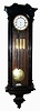 Clocks- 2 (Two) German and Austrian walnut 3 weight, 8 days, Vienna regulator wall clocks, 1 by Becker, 1 with indistinct Wien stamp, c1880