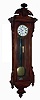 German walnut long duration, single weight, time only Vienna regulator wall clock, c1880