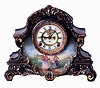 Ansonia Clock Co., Ansonia, Conn., "La Nord", 8 days, time and strike movement porcelain mantel clock, c1904