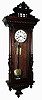 Clocks- 3 (Three) German 2 weight, 8 days, Vienna regulator wall clocks, 2 by Gustav Becker, 1 with Budapest dealer's name on dial, 2 walnut and 1 figured hardwood, early 20th century