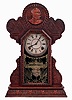 E. Ingraham & Co., Bristol, Conn., "Admiral Dewey" from Spanish American War series. 8 days, time and strike, spring driven brass movement shelf clock, c1899