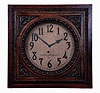 E. Ingraham & Co., Bristol, Conn., 8 days, spring driven brass movement wall timepiece made for the "Railroad Chronometer Co., Chicago". Not shown in catalogs as it was a special order. Ingraham made a square case model of the same size named the "Solar", but this model is more ornate. Movement dated Nov. 1910.
