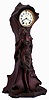 Seth Thomas Clock Co., Thomaston, Conn., "Tanya" cast spelter bronzed Art Nouveau figural, 8 days, time and strike mantel clock, c1905