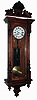 Clocks- 2 (Two) walnut 8 days, 3 weight quarter striking Vienna regulator wall clocks; 1 German by Gustav Becker; 1 Austrian unsigned movement with porcelain dial signed "M. Kerz & Sohn, Wien", c1880