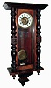 Clocks- 3 (Three) German walnut, 8 days, time and strike, Vienna regulator wall clocks, two are 2 weight, one spring wound, c1900