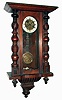 Clocks- 3 (Three) German walnut, 8 days, time and strike spring wound wall clocks, c1900