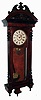 Clocks- 3 (Three) wooden case 8 day: (1) G. Eccles & Son, Liverpool, Eng., single fusee mantel; (2) G.F. Clarkson, North Allerton, Eng. single fusee gallery; (3) spring, time and strike, Vienna Regulator; early 20th century.