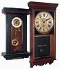 Clocks- 9 (Nine) wooden case mantel, shelf and wall clocks: 4 Connecticut, 8 days, time and strike gingerbreads (Ansonia, Gilbert, Ingraham); Jerome & Co., 30 hours, time and strike OG; Japan time and strike, 8 days school clock; Seth Thomas Adamantine, 8 days, time and strike mantel; German time and strike, 8 days, dark oak with 1907 presentaton plate; and Sessions time only, 8 days store regulator; late 19th and early 20th centuries