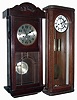 Clocks- 6 (Six), 8 days, time and strike, wooden case wall clocks, one also Westminster chime: 2 antique oak missions; Mauthe German box regulator; Waterbury 3 train; German Gustav Becker 2-weight flat top and bottom Vienna; Japan school clock; early 20th century