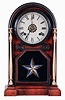 Welch, Spring & Co., Forestville, Conn., "Italian No. 1", 8 days, time, strike and alarm, spring driven brass movement shelf clock, c1878