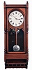 Seth Thomas Clock Co., Thomaston, Conn. "Queen Anne" wall clock in walnut case with spring driven, 8 days, time and strike movement; c1888.