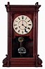 Seth Thomas Clock Co., Thomaston. Conn., "Lincoln" walnut shelf clock with 8 days, weight driven brass movement, c1890.