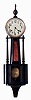 Clocks- 2 (Two): (1) New Haven Clock Co., "Waring", 8 days, time and strike, spring driven brass movement banjo clock. (2) E. Ingraham & Co., "Nile", 8 days, time and strike, spring driven brass movement banjo clock, c1915