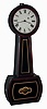 Daniel Pratt & Sons, Reading and Boston, Mass., mahogany, 8 days weight driven banjo wall timepiece, c1855