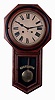 Ansonia Clock Co., New York, NY, "Regulator A" in a black walnut case with an spring driven, 8 days, time and strike movement, c1884.
