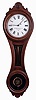 E. Howard & Co., Boston, Mass., "No. 7 Regulator", wall clock, 8 days, time only, weight driven movement in a walnut case with a painted metal dial and reverse painted throat and lower tablets, dated 1875