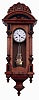 Sub-miniature striking Vienna, spring driven movement with porcelain dial, with carved top, c1870