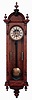 Ansonia Clock Co., Ansonia, Conn., "Capitol", 8 days, 2-weight time only, nickeled brass movement regulator in oak c1901