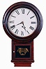 E. N. Welch Mfg. Co., Forestville, CT. "Round Top Drop" hanging clock in a rosewood case with an 8 day, spring driven timepiece movement, c1870.
