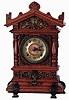 Ansonia Clock Co., New York, NY, "Cabinet C" mantel clock in an oak case with a spring driven, 8 days, time and strike movement, c1894.