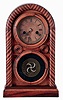 E. Ingraham & Co., Bristol, Conn., "Venetian No. 2, Mosaic" mantel clock with a 30 hours, spring driven, time and strike movement, c1875.