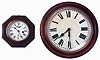 Clocks- 2 (Two): S. B. Jerome & Co., New Haven, Conn., 30 hours spring driven brass lever movement octagon wall timepiece, c1875. (2) Ansonia Clock Co., Ansonia, Conn., 8 days spring driven brass movement gallery timepiece, c1900.