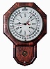 Gilbert Manufacturing Co., Winsted, Conn., "Maranville Calendar Clock " 8 days, time and strike spring driven brass movement drop octagon calendar wall clock, c1865 Label states the clock was made for N. C. Hyde & Co., by Gilbert.
