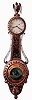 American, Girandole timepiece, 8 days, weight driven, with restorations and modifications, c1850 / 1950