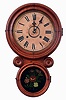 E. Ingraham & Co., Bristol, Conn., "Ionic", 8 days, time and strike, spring driven brass movement wall clock, c1895.