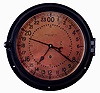 Chelsea Clock Co., Boston, Mass., 8 days, spring brass movement engine room wall timepiece, c1966
