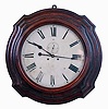 Ansonia Clock Co., New York, NY, "Gallery" oak, 8 days, twin spring time only wall clock, c1904