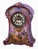 Ansonia Clock Co., New York, NY, "La Meuse", 8 days, time and strike porcelain mantel clock, visible escapement, c1914