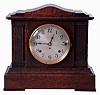 Seth Thomas Clock Co., Thomaston, Conn., "Sonora Chime Clock No. 51" in an oak case with an 8 days, spring driven, time and strike movement and a 4 bell Sonora chime unit, c1913.