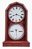 Seth Thomas Clock Co., Thomaston, Conn., "Parlor Calendar No. 5", 8 days, time and strike, spring driven brass movement double dial calendar clock, c1886
