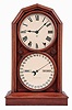 Seth Thomas Clock Co., Thomaston, Conn., "Parlor Calendar No. 5", 8 days, time and strike, spring driven brass movement double dial calendar clock, c1884