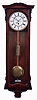 German, single weight "Viennese" timepiece in a slender mahogany case, the movement with Harrisons style maintaining power, and bearing serial #10246, c1870