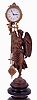 French patinated spelter cast angel figural swinging arm, 8 days mantel clock, movement stamped "G.L.T., Paris, Medaille D'Or", c1890