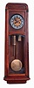 Junghans, Germany, walnut, time and strike, weight driven Vienna regulator wall clock, engraved pendulum and weights, c1920