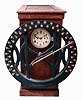 International Time Recording Co., Endicott, New York, 8 days duration time punch clock for 100 employees in a table model oak case, c1910