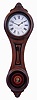 E. Howard Clock Co., Waltham, Mass., reissue "No. 10 Regulator", walnut, 8 days, time only weight driven figure 8 banjo wall clock, dated 1981