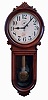 New Haven Clock Co., New Haven, Conn., "Glenor", keyhole style wall clock, 8 days, time only, brass weight driven movement in a mixed wood case papered metal dial, c1913