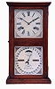 Ithaca Calendar Clock Co., Ithaca, NY, "No. 10 Farmer's", 8 days, time and strike, spring driven brass movement double dial calendar clock, c1874